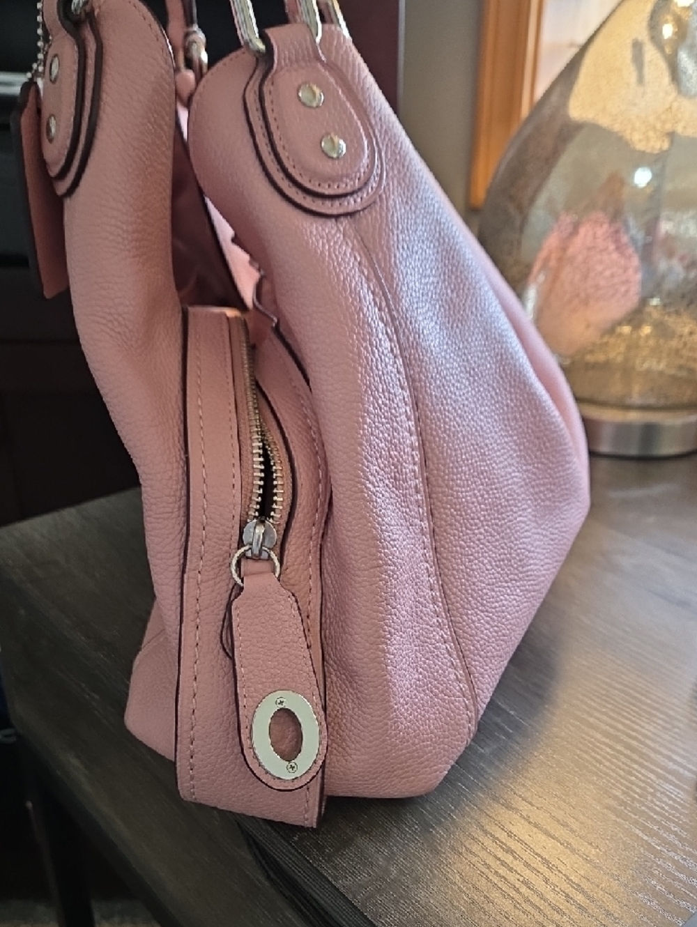 Coach Edie 31 Light Pink Pebbled Leather Purse - Picture 9 of 16